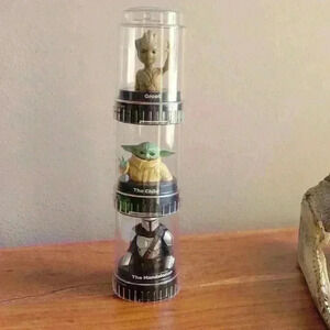 Collectible MANDALORIAN| Baby Yoda & Groot PODZ TOPPER Set of 3 Excellent